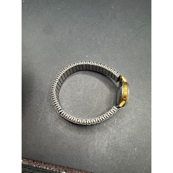 Vintage Kienzle Antimagnetic Watch Men's Silver Gold Tone Fixoflex Stretch Band - Picture 5 of 7